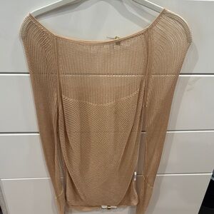 Wolford Tan Mesh Blouse